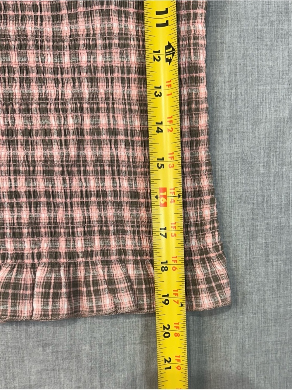 COCO & SHAY Pink Plaid Smocked Tank NWT - Picture 6 of 6